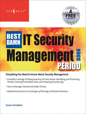 cover image of The Best Damn IT Security Management Book Period